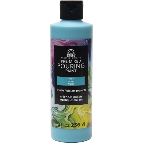 FolkArt ® Pre-mixed Pouring Paint - Aqua, 8 oz. - 7219