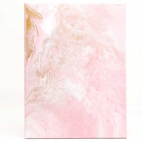 Baby Pink Acrylic Poured Canvas 