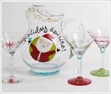Holiday Spirits Pitcher and Glasses
