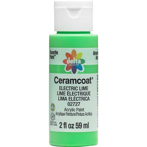 Delta Ceramcoat Acrylic Paint - Electric Lime, 2 oz. - 02727