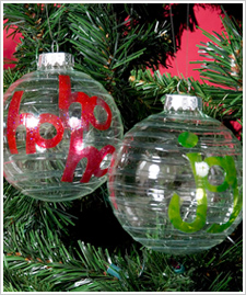 Ho Ho Ho and Joy Christmas Ornaments