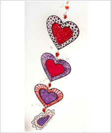 Dancing Hearts Valentine Mobile