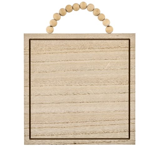 Plaid ® Wood Surfaces - Plaques - Square with Beaded Handle, 11" x 11" - 48167