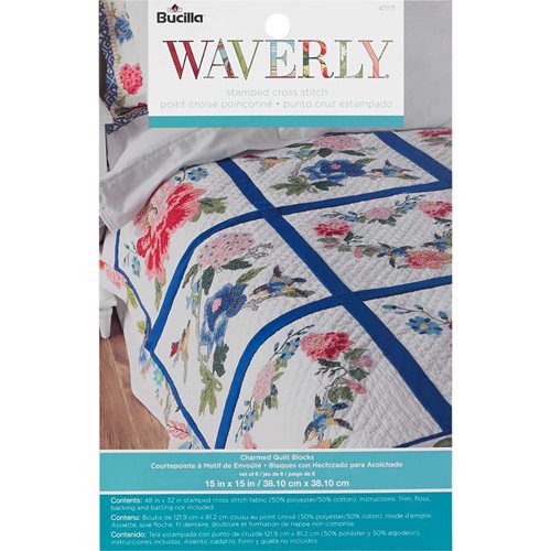 Bucilla ® Waverly ® Charmed Collection Stamped Quilt Blocks - 47771