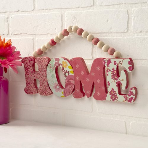 Decoupaged Home Sign