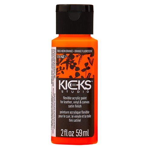 Kicks™ Studio Flexible Acrylic Paint - Neon Orange, 2 oz. - 70655
