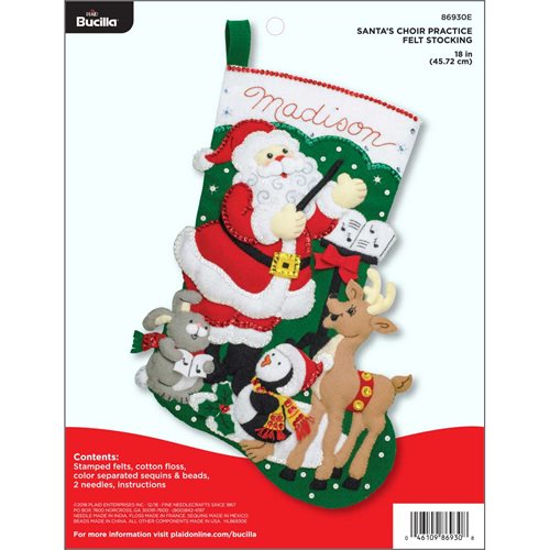 Bucilla ® Seasonal - Felt - Stocking Kits - Santa’s Choir Practice - 86930E