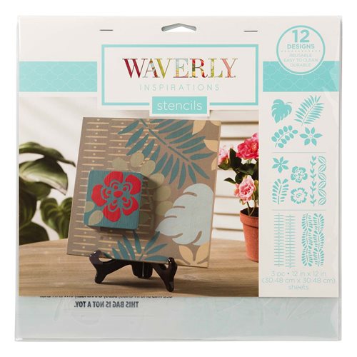 Waverly ® Inspirations Laser Stencils - Décor - Leaves, 12" x 12" - 10608E