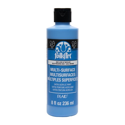 FolkArt ® Multi-Surface Satin Acrylic Paints - Look At Me Blue, 8 oz. - 4652