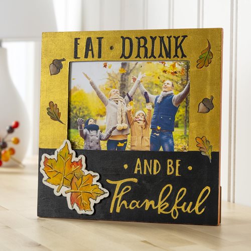 Eat Drink and Be Thankful Gold Frame