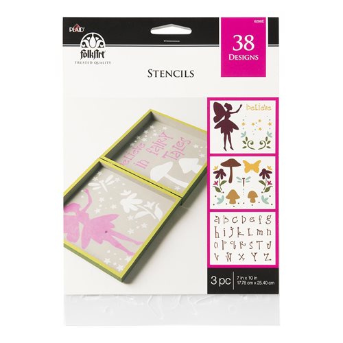 FolkArt ® Stencil Value Packs - Fairy Garden, 7" x 10" - 6286E