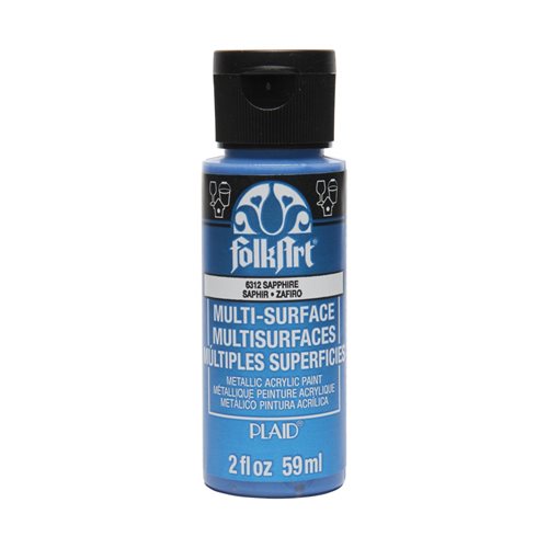 FolkArt ® Multi-Surface Metallic Acrylic Paints - Sapphire, 2 oz. - 6312