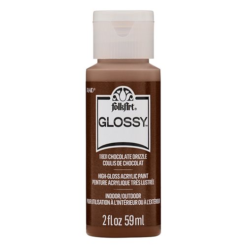 FolkArt Glossy Acrylic Paint - Chocolate Drizzle, 2 oz. - 11831