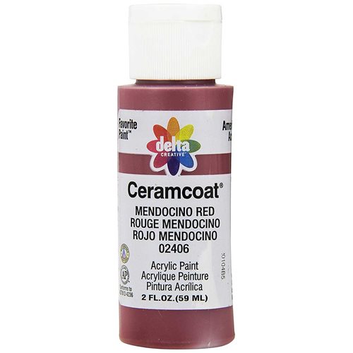 Delta Ceramcoat Acrylic Paint - Mendocino Red, 2 oz. - 024060202W