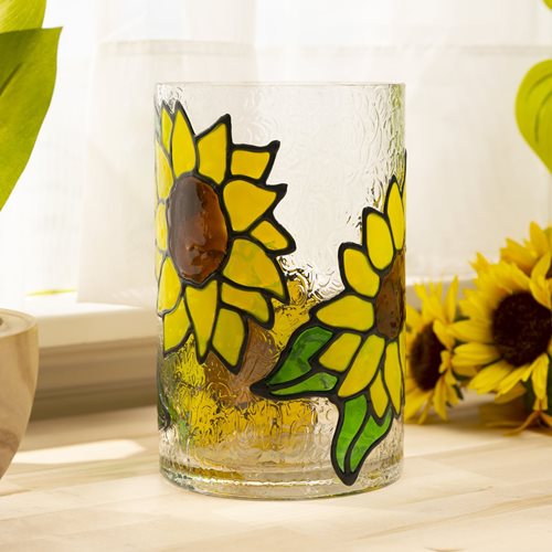 Sunflowers on a Cylinder Vase