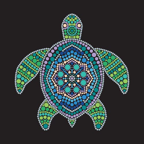 Plaid ® Let's Paint™ Mandala Dot-by-Number - Sea Turtle - 17867