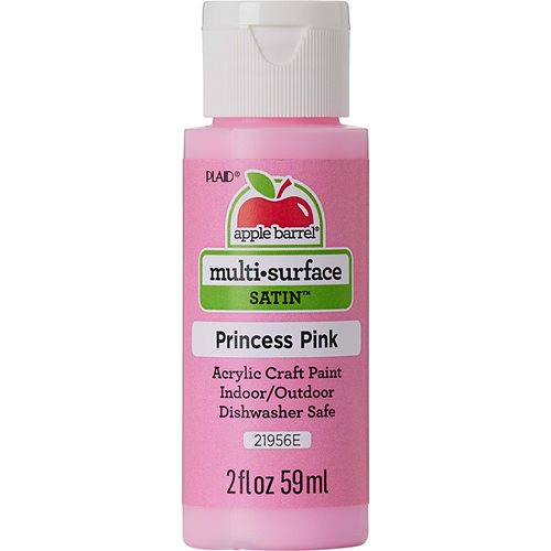Apple Barrel ® Multi-Surface Satin Acrylic Paints - Princess Pink, 2 oz. - 21956E