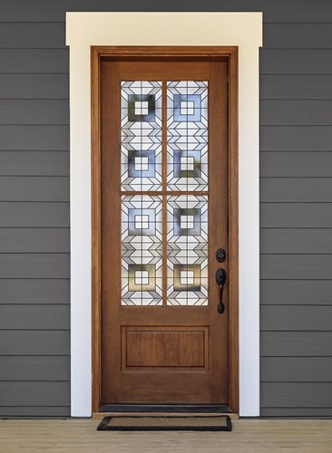 Geometric Glass Pattern for Front Door