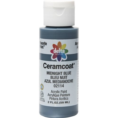 Delta Ceramcoat Acrylic Paint - Midnight Blue, 2 oz. - 021140202W