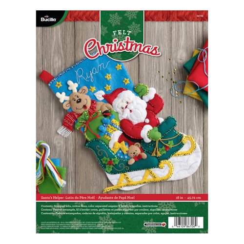 Bucilla ® Seasonal - Felt - Stocking Kits - Santa’s Helper - 86706