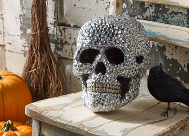 Homemade Halloween Skull Decoration