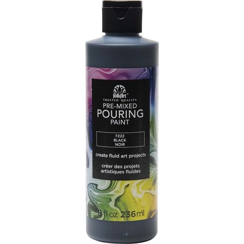 FolkArt ® Pre-mixed Pouring Paint - Black, 8 oz. - 7222