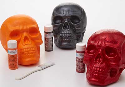 Painted Skulls for Halloween
