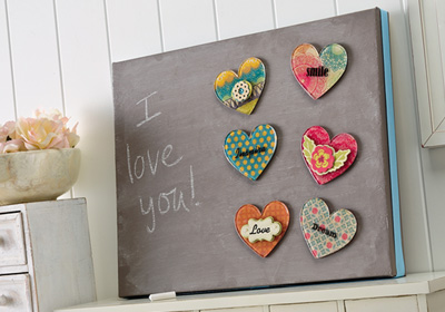 Family Heart Magnetic Chalkboard
