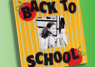 “Back to School” Picture Frame with Apple Barrel Paints