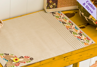 Fabric Appliqué Thanksgiving Placemat 