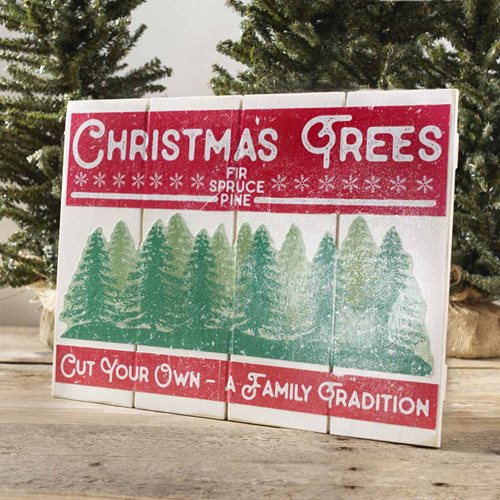 Vintage Christmas Trees Sign