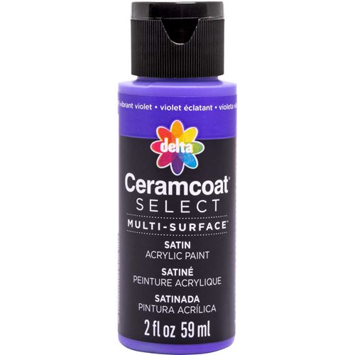 Delta Ceramcoat ® Select Multi-Surface Acrylic Paint - Satin - Vibrant Violet, 2 oz. - 04079