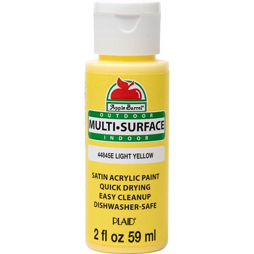 Apple Barrel ® Multi-Surface Satin Acrylic Paints - Light Yellow, 2 oz. - 44845E