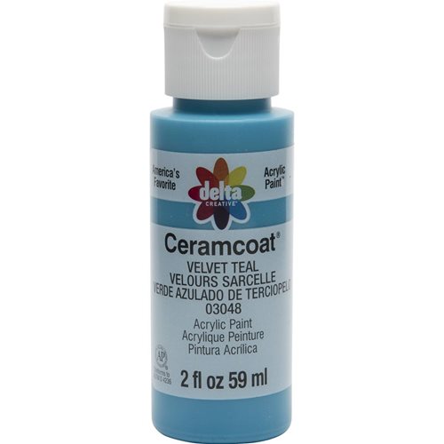 Delta Ceramcoat Acrylic Paint - Velvet Teal, 2 oz. - 03048