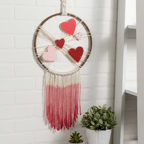 Valentines Heart and Yarn Wall Hanging