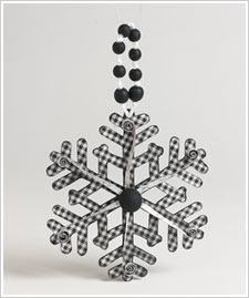 Black and White Snowflake Ornament