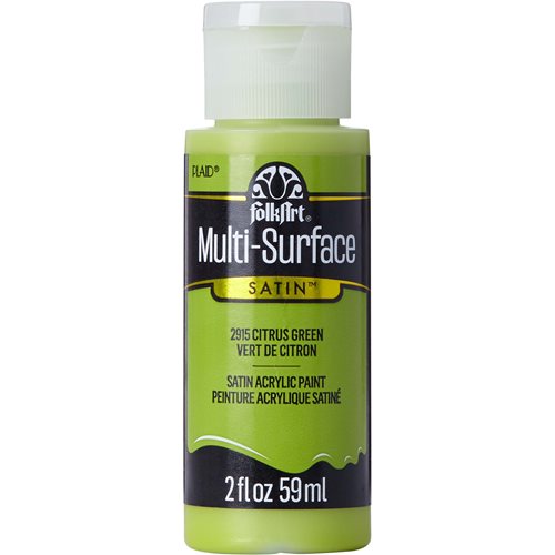 FolkArt ® Multi-Surface Satin Acrylic Paints - Citrus Green, 2 oz. - 2915