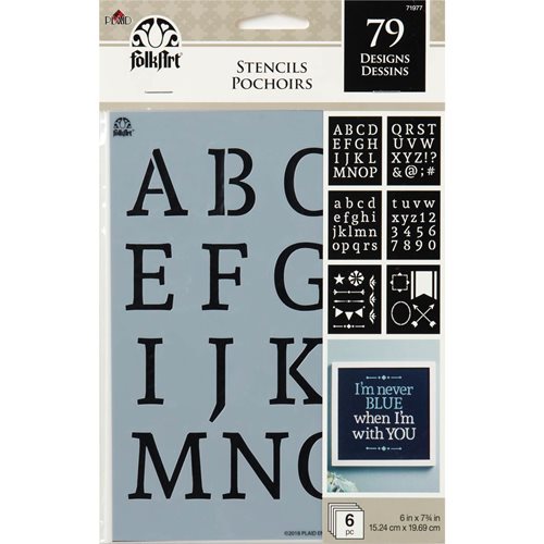 FolkArt ® Craft Stencils - Value Packs - Alphabet Serif - 71977