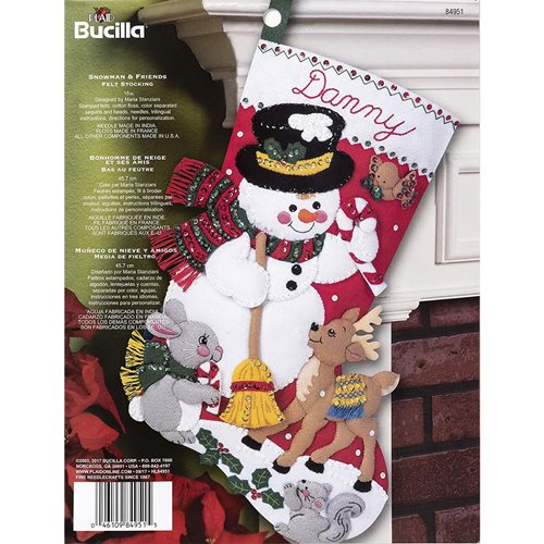 Bucilla ® Seasonal - Felt - Stocking Kits - Snowman & Friends - 84951