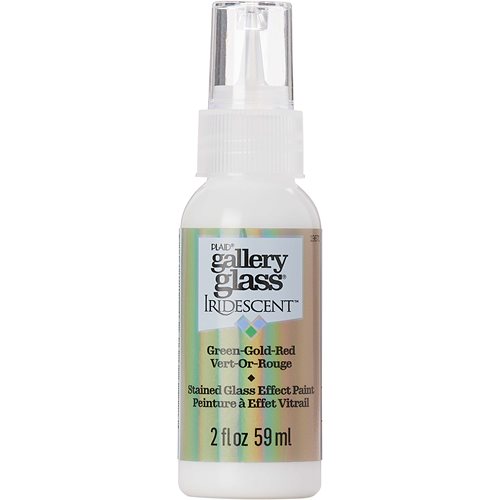 Gallery Glass ® Iridescent™ Stained Glass Effect Paint - Green-Gold-Red, 2 oz. - 19671