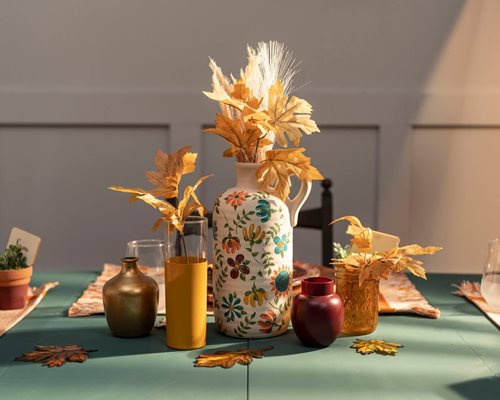 Fall Tablescape Floral Vase