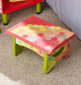 Decorated Stool for Kids