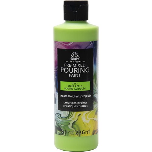 FolkArt ® Pre-mixed Pouring Paint - Sour Apple, 8 oz. - 7217