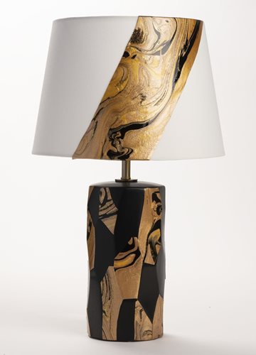 Poured Gold Lamp and Shade