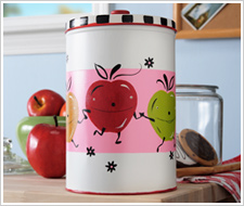 Happy Apple Kitchen Canister
