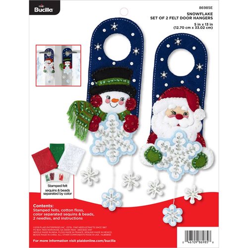 Bucilla ® Seasonal - Felt - Home Decor - Door Hangers - Snowflake - 86985E