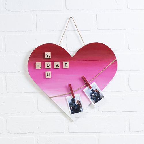 DIY Heart Photo Display Board