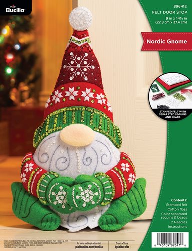 Bucilla ® Seasonal - Felt - Home Decor - Nordic Gnome Door Stopper - 89641E