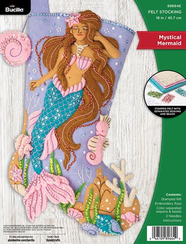 Bucilla ® - Felt - Stocking Kits - Mystical Mermaid - 89664E