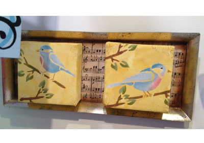 Singing Birds Canvas Art with FolkArt Paints